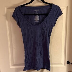 Miley Cyrus & Max Azria Deep Blue Short Sleeve Tee